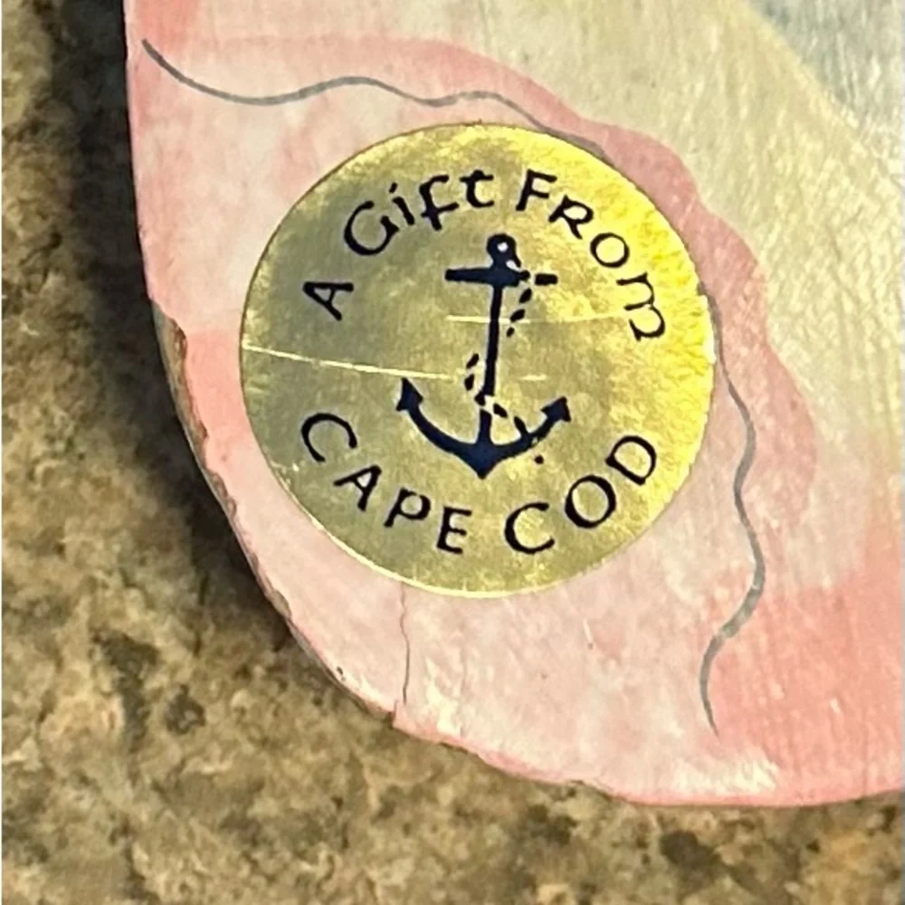 Pastel Hsnd-painted Fish - “A gift from Cape Cod” - 10 1/4 x 6”
